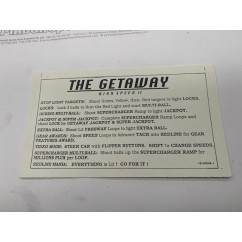 The Getaway card instruction